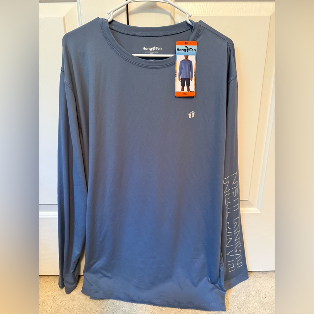 Hang Ten Men's Blue Long Sleeve Swim Shirt